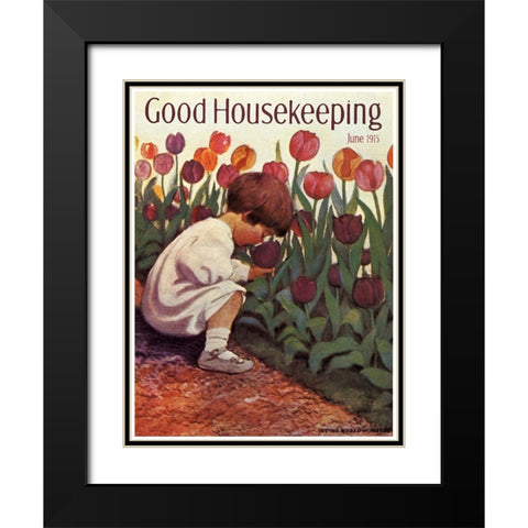 Good Housekeeping III Black Modern Wood Framed Art Print with Double Matting by Vintage Apple Collection