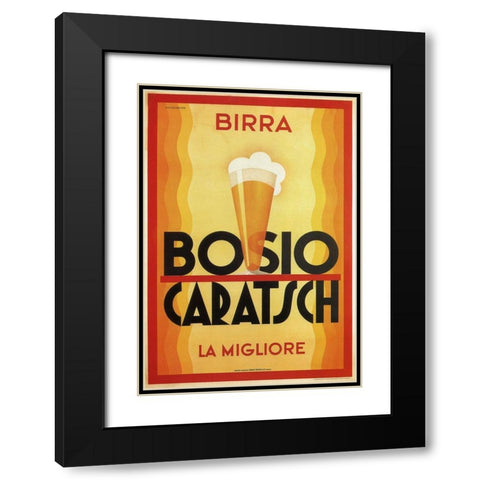 Birra Bosio Black Modern Wood Framed Art Print with Double Matting by Vintage Apple Collection