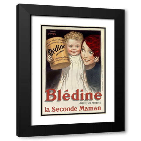 BlÃ©dine Black Modern Wood Framed Art Print with Double Matting by Vintage Apple Collection
