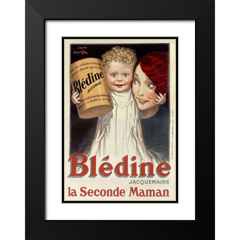 BlÃ©dine Black Modern Wood Framed Art Print with Double Matting by Vintage Apple Collection