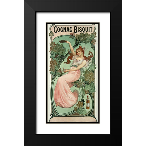 Cognac Biscuit Black Modern Wood Framed Art Print with Double Matting by Vintage Apple Collection