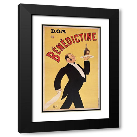 Dom BÃ©nÃ©dictine Black Modern Wood Framed Art Print with Double Matting by Vintage Apple Collection