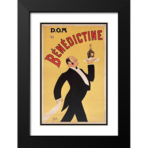 Dom BÃ©nÃ©dictine Black Modern Wood Framed Art Print with Double Matting by Vintage Apple Collection