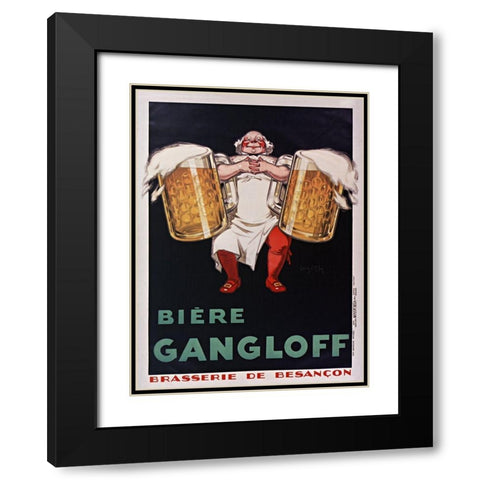 Gangloff BiÃ©re Black Modern Wood Framed Art Print with Double Matting by Vintage Apple Collection