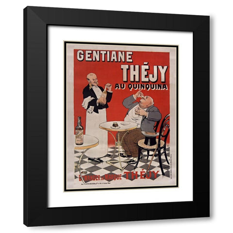 Gentiane Thejy Quinquina Black Modern Wood Framed Art Print with Double Matting by Vintage Apple Collection