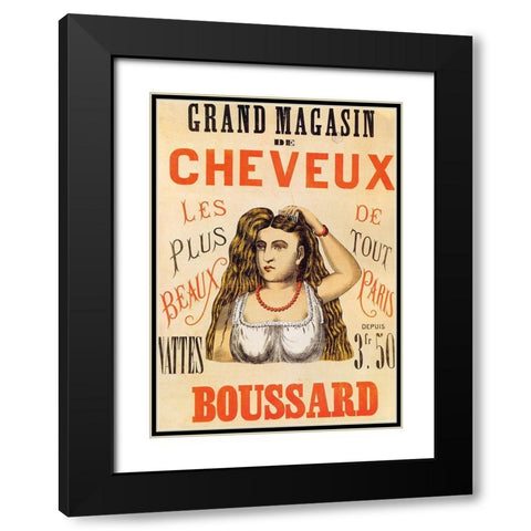 Boussard Black Modern Wood Framed Art Print with Double Matting by Vintage Apple Collection