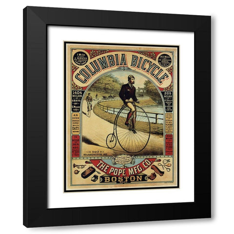 Columbia Black Modern Wood Framed Art Print with Double Matting by Vintage Apple Collection
