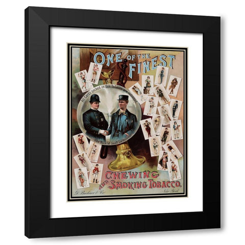 Buchner Tobacco Archival Black Modern Wood Framed Art Print with Double Matting by Vintage Apple Collection