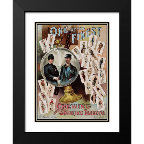 Buchner Tobacco Archival Black Modern Wood Framed Art Print with Double Matting by Vintage Apple Collection