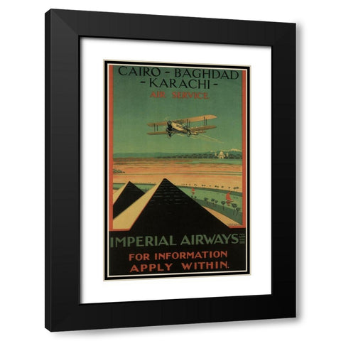 Cairo Black Modern Wood Framed Art Print with Double Matting by Vintage Apple Collection