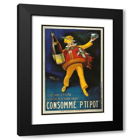 Consumme Black Modern Wood Framed Art Print with Double Matting by Vintage Apple Collection