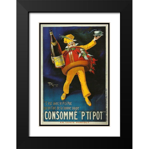 Consumme Black Modern Wood Framed Art Print with Double Matting by Vintage Apple Collection