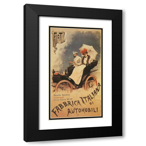 Fiat1899 Black Modern Wood Framed Art Print with Double Matting by Vintage Apple Collection