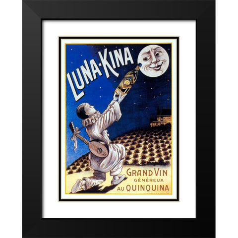 Lunakina Black Modern Wood Framed Art Print with Double Matting by Vintage Apple Collection