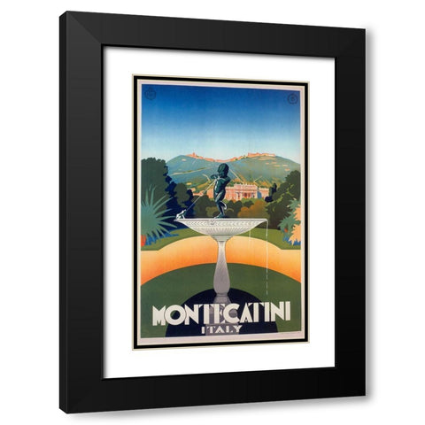Montecatini Black Modern Wood Framed Art Print with Double Matting by Vintage Apple Collection