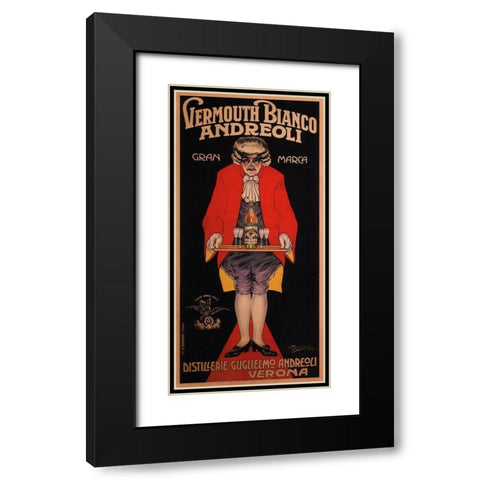 Vermouth Bianco Black Modern Wood Framed Art Print with Double Matting by Vintage Apple Collection