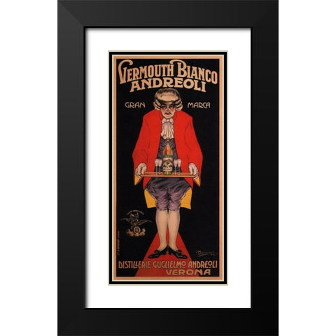 Vermouth Bianco Black Modern Wood Framed Art Print with Double Matting by Vintage Apple Collection