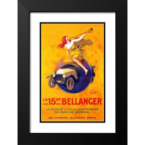 bellanger Black Modern Wood Framed Art Print with Double Matting by Vintage Apple Collection