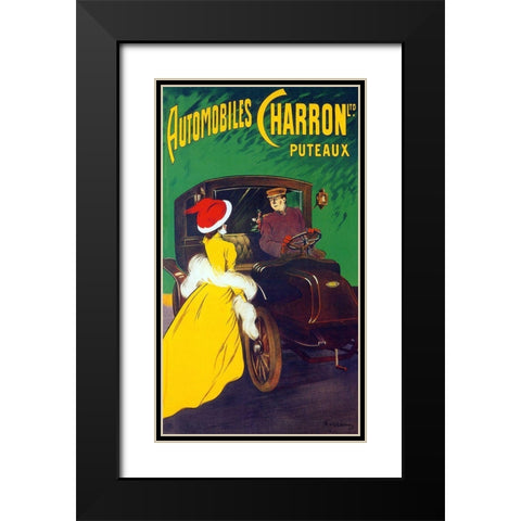 charron Black Modern Wood Framed Art Print with Double Matting by Vintage Apple Collection