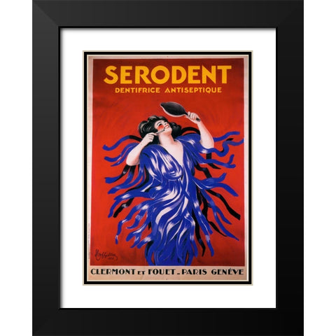 serodent Black Modern Wood Framed Art Print with Double Matting by Vintage Apple Collection