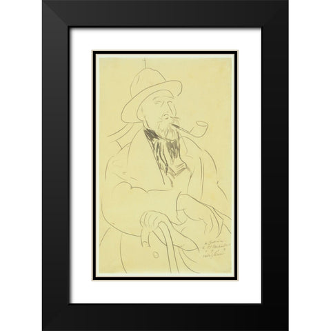 Amedeo Modigliani - Charles GuÃ©rin Black Modern Wood Framed Art Print with Double Matting by Vintage Apple Collection