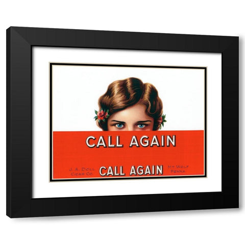 Callagain Black Modern Wood Framed Art Print with Double Matting by Vintage Apple Collection