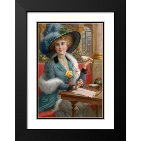 Emile Vernon - Toparis With Love Black Modern Wood Framed Art Print with Double Matting by Vintage Apple Collection