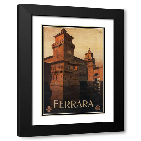 Ferrara Black Modern Wood Framed Art Print with Double Matting by Vintage Apple Collection