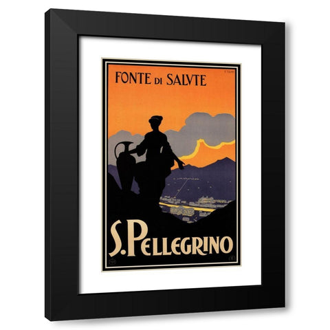 Fonte Di Salvte Black Modern Wood Framed Art Print with Double Matting by Vintage Apple Collection