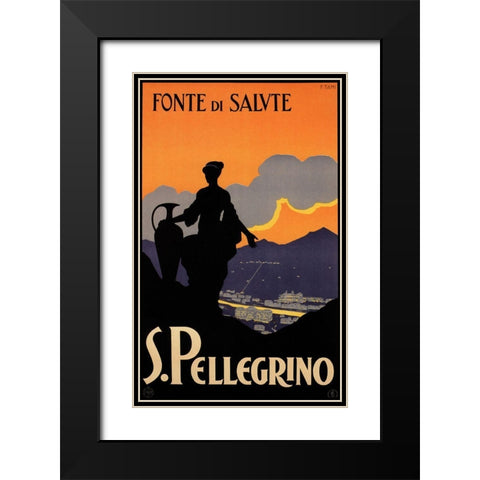 Fonte Di Salvte Black Modern Wood Framed Art Print with Double Matting by Vintage Apple Collection