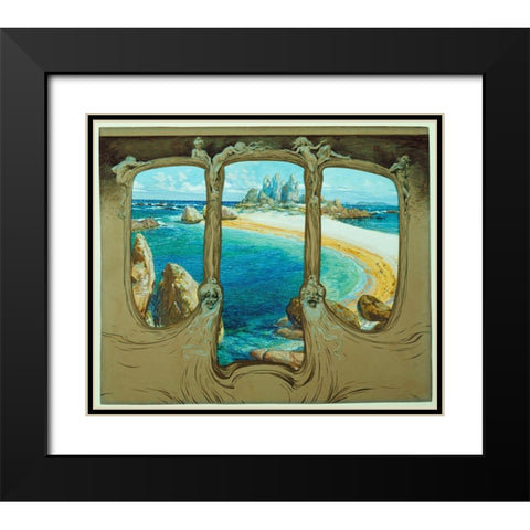 Frantisek Kupka - View From A Carriage Window Black Modern Wood Framed Art Print with Double Matting by Vintage Apple Collection