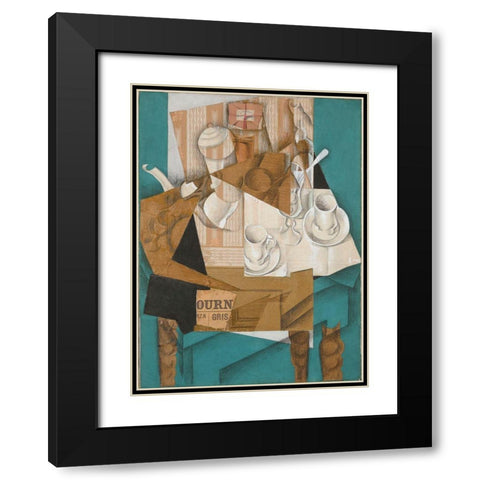 Juan Gris - Breakfast Black Modern Wood Framed Art Print with Double Matting by Vintage Apple Collection