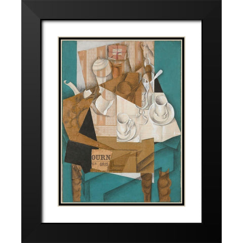 Juan Gris - Breakfast Black Modern Wood Framed Art Print with Double Matting by Vintage Apple Collection