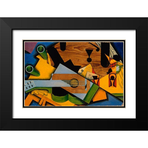 Juan Gris - Still Life With A Guitar Black Modern Wood Framed Art Print with Double Matting by Vintage Apple Collection