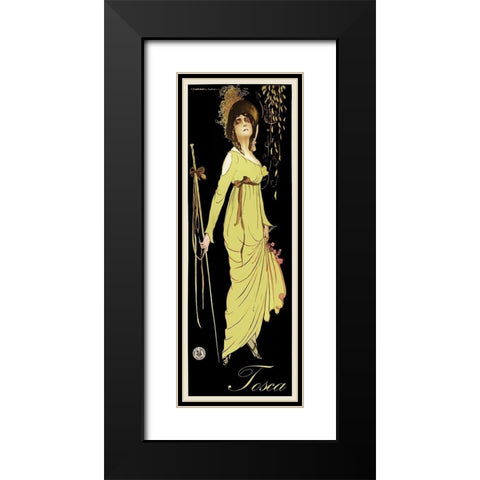 Tosca Archival 1918 Rare Black Modern Wood Framed Art Print with Double Matting by Vintage Apple Collection