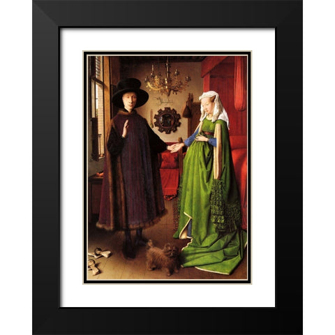 Van Eyck - The Wedding Black Modern Wood Framed Art Print with Double Matting by Vintage Apple Collection