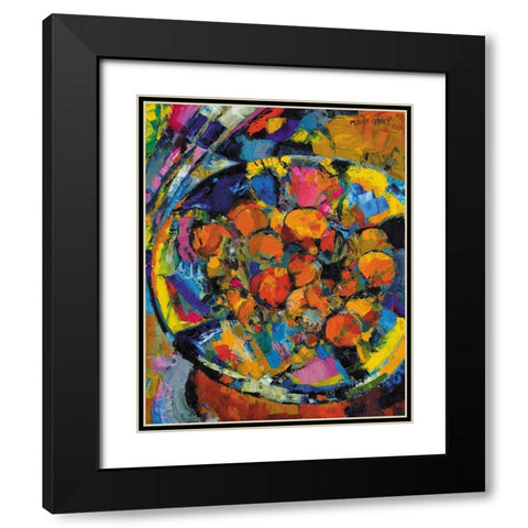 Vermez - Coupe De Fruits Black Modern Wood Framed Art Print with Double Matting by Vintage Apple Collection