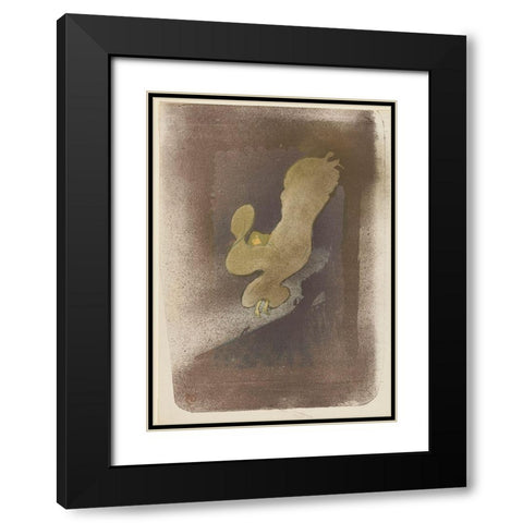 Henri De Toulouse-Lautrec - Miss LoÃ¯e Fuller Black Modern Wood Framed Art Print with Double Matting by Vintage Apple Collection