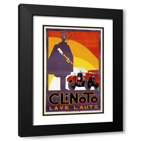 Clinoto Black Modern Wood Framed Art Print with Double Matting by Vintage Apple Collection