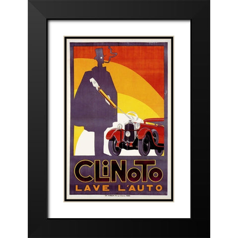 Clinoto Black Modern Wood Framed Art Print with Double Matting by Vintage Apple Collection