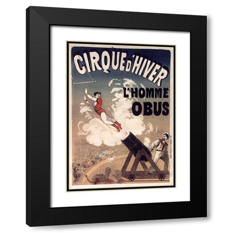 Cirque De Hiver Black Modern Wood Framed Art Print with Double Matting by Vintage Apple Collection