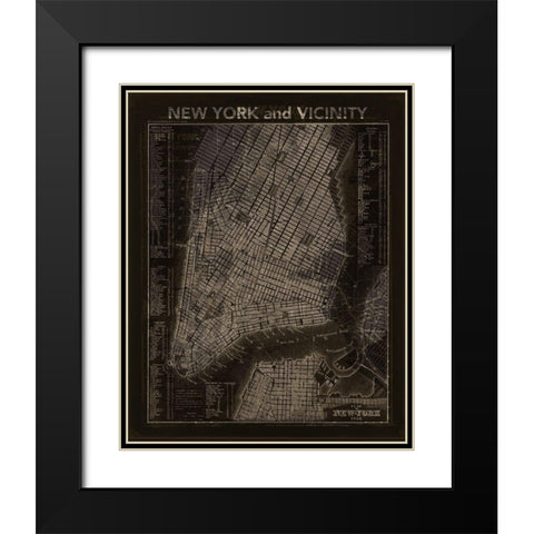 MA Black Modern Wood Framed Art Print with Double Matting by Vintage Apple Collection