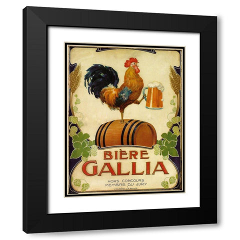 Biere Gallia Black Modern Wood Framed Art Print with Double Matting by Vintage Apple Collection