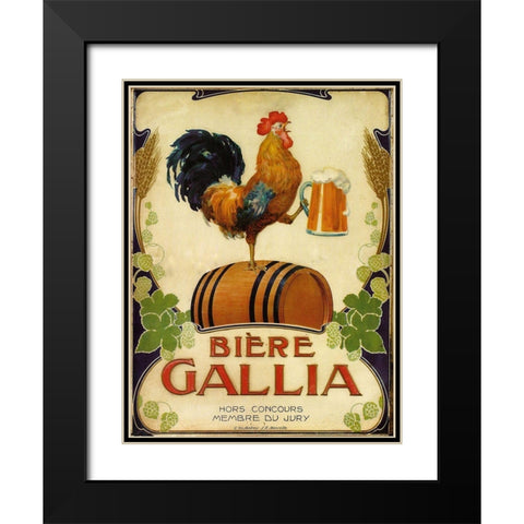 Biere Gallia Black Modern Wood Framed Art Print with Double Matting by Vintage Apple Collection