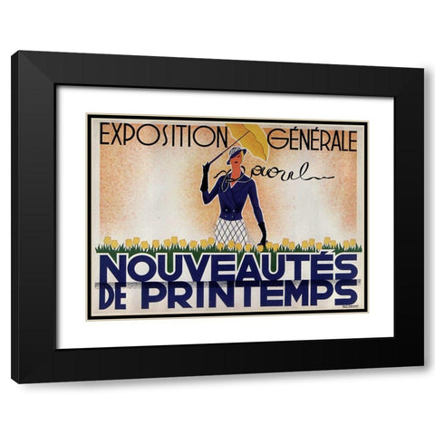 Exposition Generale Black Modern Wood Framed Art Print with Double Matting by Vintage Apple Collection