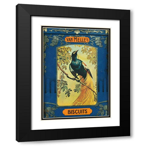 Van Melles Biscuits One Black Modern Wood Framed Art Print with Double Matting by Vintage Apple Collection