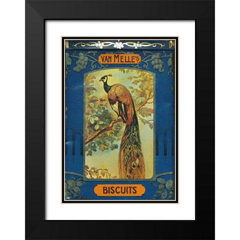 Van Melles Biscuits Two Black Modern Wood Framed Art Print with Double Matting by Vintage Apple Collection