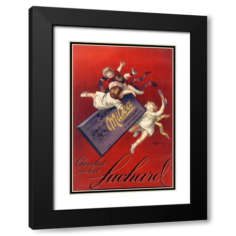 Capp Suchard Red Black Modern Wood Framed Art Print with Double Matting by Vintage Apple Collection