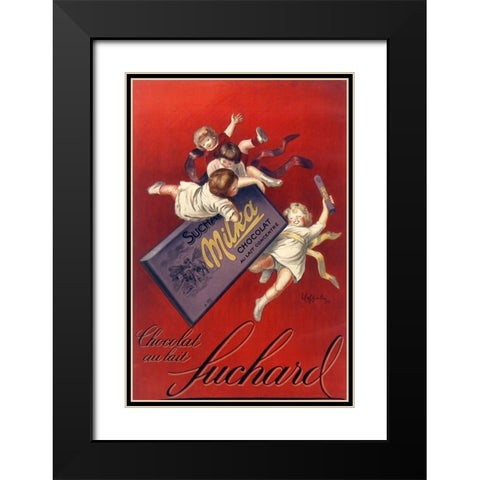 Capp Suchard Red Black Modern Wood Framed Art Print with Double Matting by Vintage Apple Collection