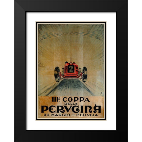 Coppa Black Modern Wood Framed Art Print with Double Matting by Vintage Apple Collection